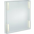 Azar Displays Self Adhesive Clear Acrylic Wall Sign Holder Frame 17'' W x 22'' H -Portrait/ Vertical, 2PK 122039-2PK